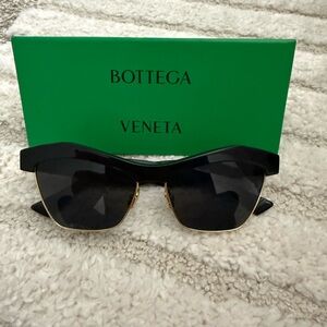 Bottega Veneta Black and Gold Sunglasses